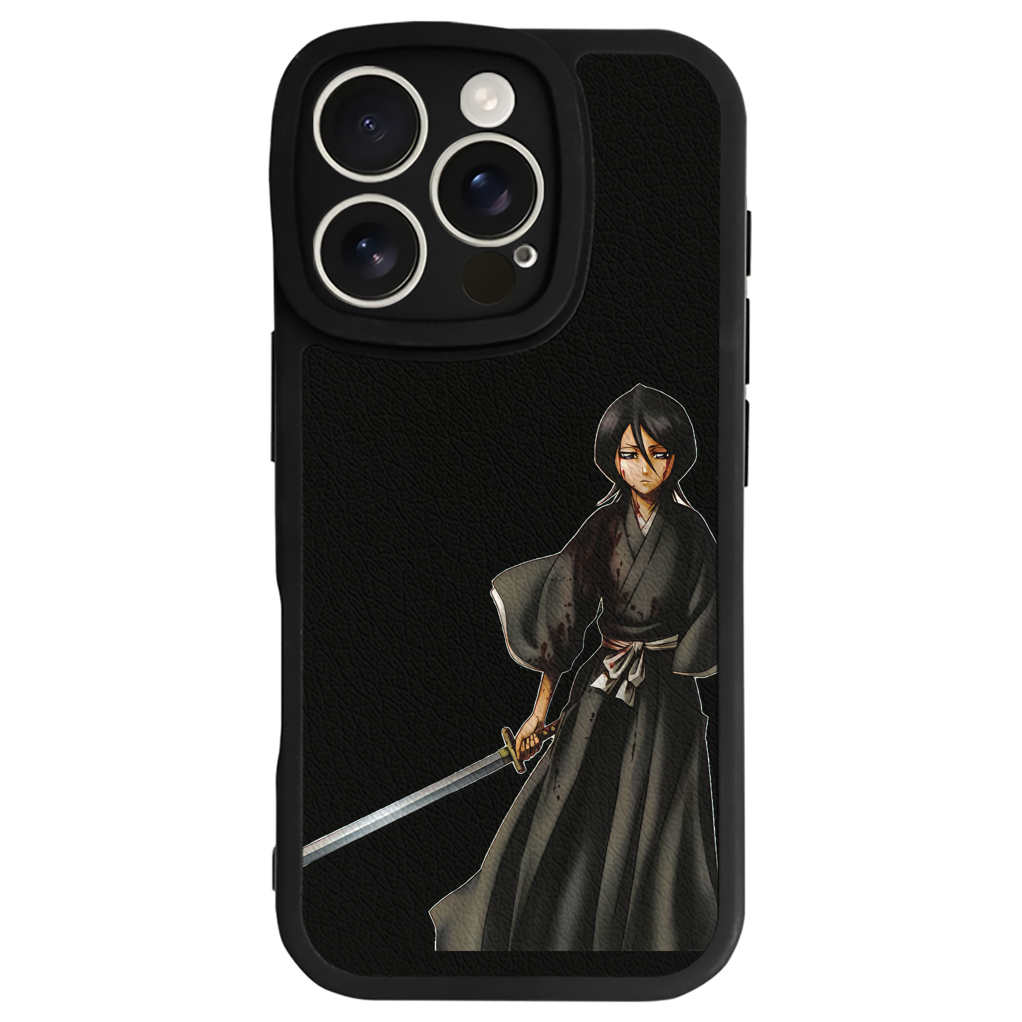 （画像用） ブリーチ 朽木ルキア BLEACH Kuchiki Rukia 【iPhone 16シリーズ対応】シリコンスマホケース（レザー調） 材質：シリコン